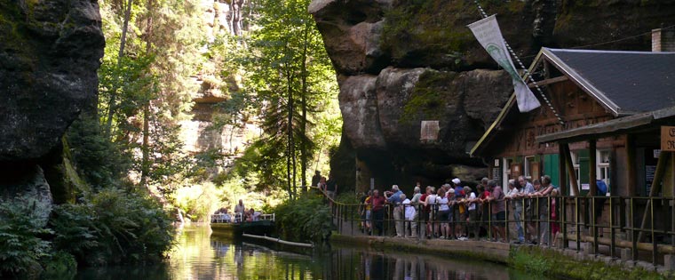 Kahnfahrt Obere Schleuse Hinterhermsdorf